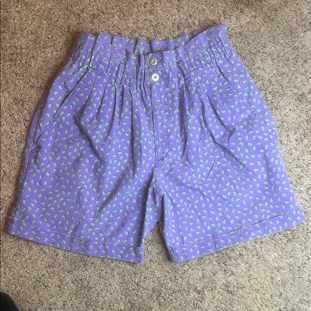 Vintage Get! Vibrant Purple Women's High Waist Shorts